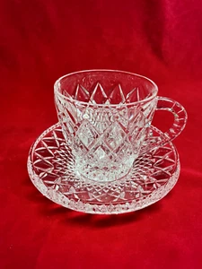 Crystal Cup & Saucer - Picture 1 of 3