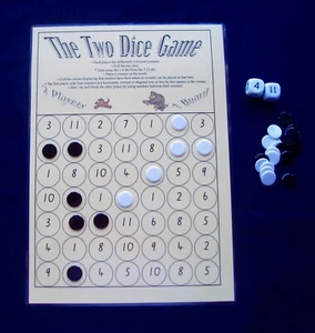 The Two Dice Board Game Aust. Maths Primary Teaching Resource Yr2 Home Schooling - Picture 1 of 1