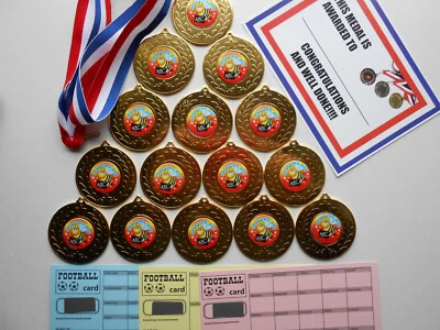 DWL RECHTSCHREIBBIENE MEDAILLE - 50 MM METALL - TOLLE QUALITÄT - MIT BAND / ZERTIFIKAT X 15