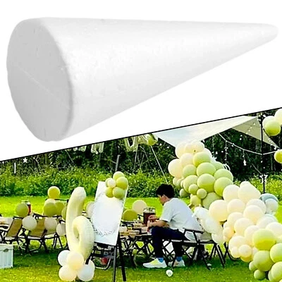 DIY Polystyrene 7 Size Foam Cones Styrofoam Cone Christmas Decoration Modelling - Image 1 of 4