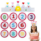 With Numbers 0-9 Party Decorations Felt For Kids King Crown Changeable Age