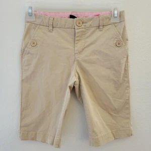Gap Kids Girls Shorts Cargo Beige Size 10 Flat Front - Picture 1 of 3