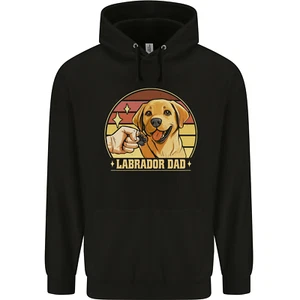 Labrador Dad Funny Fathers Day Dog Childrens Kids Hoodie - Picture 1 of 3