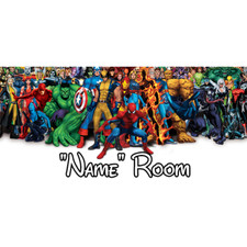 Marvel Personalised Bedroom Door Sign - Any Text/Name (1)