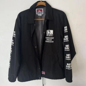 Ben Davis Coach Jacket M Size Men's Black length 26 inches - Picture 1 of 7