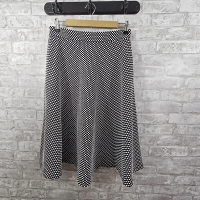 Falda midi manchada blanca negra Banana Republic talla 6 Foto 1 de 4