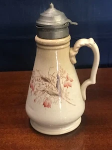 Antique White Ironstone China Colonial Cruet 1870-1890 Knowles Taylor Knowles - Picture 1 of 9
