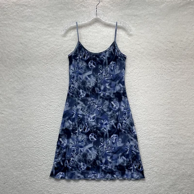 Mini Vestido Vintage Malla Años 90 Y2K Grande Azul Cyber Club Rave Hada Gótico Capricho Foto 1 de 4