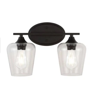 JONATHAN Y JYL7546A Jayne 15.75” 2-Light Oil Rubbed Bronze LED Bath Vanity Light - Picture 1 of 11