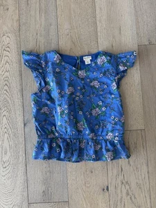 Crewcuts Girls Floral top Blue Pink Size 12 - Picture 1 of 2