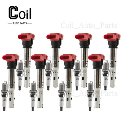 Bobina de encendido y bujía 8 piezas para Audi A3 A4 A5 2005-2016 1,8 L 2,0 L L L4 Foto 1 de 4