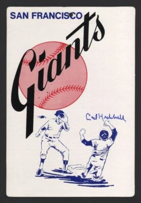 CARL HUBBELL SIGNED New York Giants Display Sign (d.1988) HOF 1933 Giants HOF - Image 1 of 3