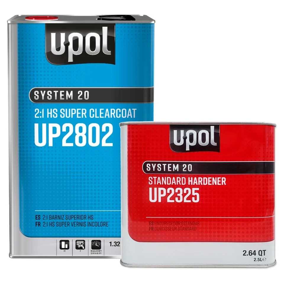 U-POL UP2802 High Gloss Clearcoat Kit Automotive Clear W/ UP2325 Std. Hardener - Image 1 of 1