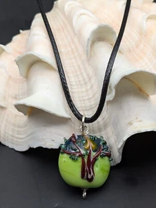 Tree Pendant glass With Sterling Silver #10 - Picture 1 of 5