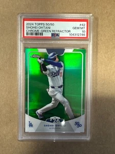 2024 Topps 50/50 #42 Shohei Ohtani /99 Green Refractor PSA 10 Dodgers - Picture 1 of 2