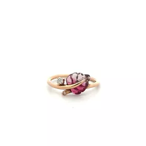 Pandora Rose Pink Murano Leaf Ring - 188319PMU Size 8.5 BNWOT - Picture 1 of 1