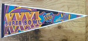 Wincraft Vintage 1997 NFL SUPERBOWL XXXI 31 Pennant NM q - Picture 1 of 4