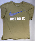 The Nike Tee Just Do It Check Logo Short Sleeve T-Shirt Green Men's Size L
