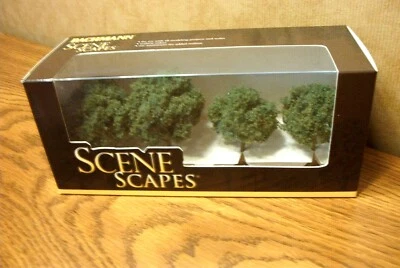 BACHMANN SCENE SCAPES N SCALE OAK TREES  2.25" - 2.5"  (4) TREES/BOX - Image 1 of 3