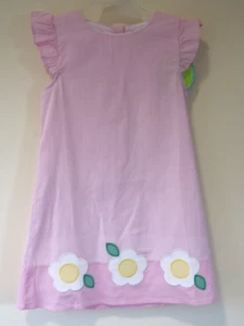NWT Classic Whimsy Pink Stripe Applique Blooming Daisy Dress Girl's Size 5 - Picture 1 of 2