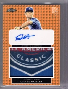 Leaf Perfect Game Chase Mobley Orange Jumbo Patch Auto RC 1/1 2023 - Imagen 1 de 1