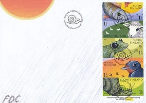 Finland 2008 FDC - Rain or Sunshine? - Fish Sheep Frog Swallow Bird Snail - Picture 1 of 1