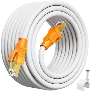 Cable Ethernet 30m Cat 8 Cable RJ45 Blindé Haut Debit 40Gbps 2000MHz 26AWG S/... - Afbeelding 1 van 6
