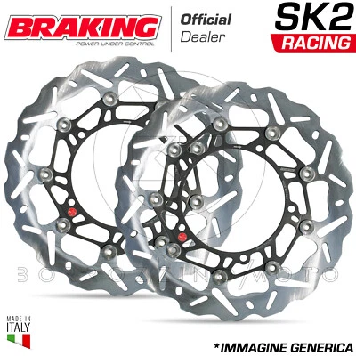 WK039L WK039R KIT DISCHI FRENO ANTERIORE BRAKING SK2 CAGIVA RAPTOR 1000 2000-06 Foto 1 de 4