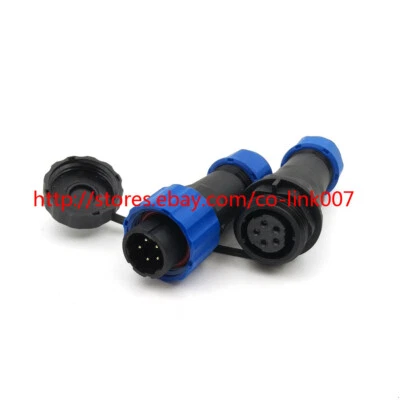 SD16 Waterproof 5pin Connectors,IP68 Aviation Plug Socket Panel mount Connector - Image 1 of 4