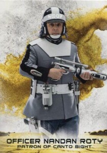 Star Wars Last Jedi S2 Patrons OCB Chase Card CB-9 Officer Nandan Roty