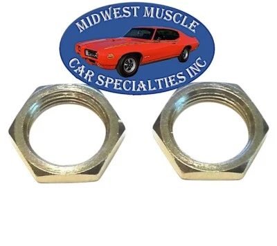 Dash Radio Stereo Stem Shaft 1/2"-28 Thread Thin Flat Nuts Fits Dodge 2pcs MV - Image 1 of 3