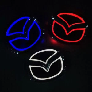 White/Blue Red 5D Front Grill LED Light Emblem Illuminated Logo Badge for Mazda - Imagen 1 de 9