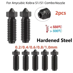 Lot pour imprimante 3D combinée Anycubic Kobra S1/S1 buse en acier trempé 0,2 mm-1,0 mm - Photo 1/22