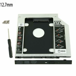 12.7mm Universal for SATA 2nd HDD SSD Hard Drive Caddy CD/DVD-ROM Optical Bay US - Picture 1 of 11