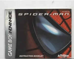 Spider-Man GameBoy Advance GBA Nintendo MANUAL ONLY Authenti - Picture 1 of 1