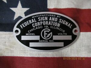 Federal Sign and Signal Replacement Badge Models C5 C6 66 67 76 77 78 Early Q 