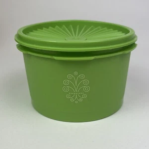 Tupperware Limette Apfelgrün Kanister mit Deckel Schüssel Aufbewahrung #1297-14 Vintage - Bild 1 von 15