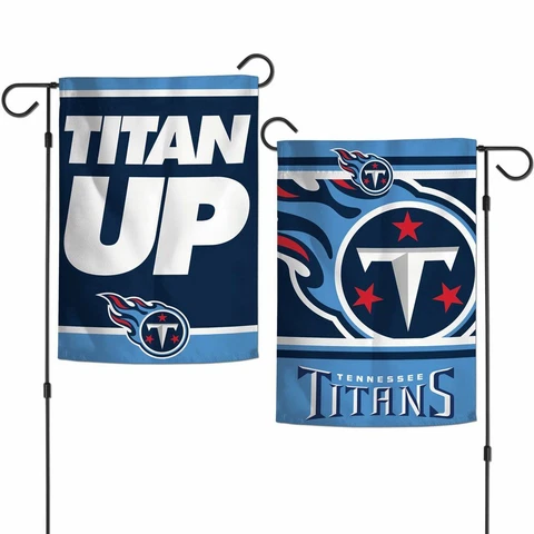TENNESSEE TITANS TITAN UP 12"X18" 2 SIDED GARDEN FLAG NEW WINCRAFT 👀 Cover