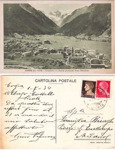COGNE - AOSTA - PANORAMA E SFONDO GHIACCIAI GRAN PARADISO - VIAGG. -87793- - Picture 1 of 1