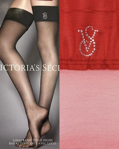 Victoria's Secret Stockings VERY SEXY Lace Top Thigh Highs Pantyhose - Picture 1 of 83
