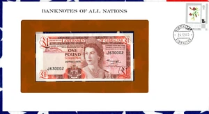Banknotes of All Nations Gibraltar 1 pound 1975 UNC P-20a Lucky J630002 - Picture 1 of 2