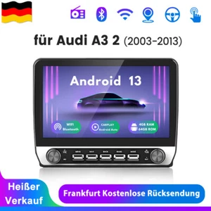 Carplay Autoradio Android 13 GPS Nav WIFI BT SWC DAB+ 64G Für AUDI A3 8P 03-2013 - Bild 1 von 19