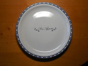 Plato de cena casero de porcelana BON APPETIT 10 3/4" azul francés 1 ea 3 disponible - Imagen 1 de 4