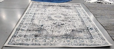 IVORY / GREY 8' X 10' Back Stain Rug, Reduced Price 1172726648 EVK220D-8 - Imagem 1 de 4