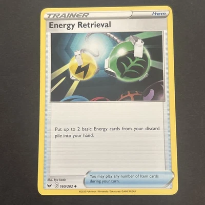 Energy Retrieval 160/202 Regular Sword & Shield Base Set Pokémon TCG 2020 - Image 1 of 2