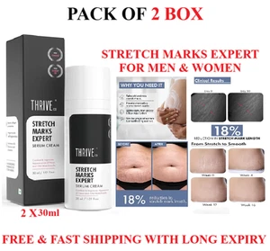 Thrive Co Stretch Marks Expert Serum Cream For New-Red &Old-white Stretch Marks - Picture 1 of 23