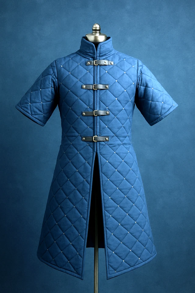 Gambesón Desmontable, Gambesón Largo Medieval, Disfraz Acolchado Grueso para Evento. Foto 1 de 4