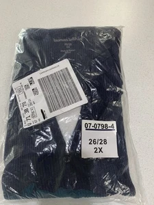Woman Within 2X 26/28 Layered Look Ribbed Navy Blue Women’s Top Short Sleeved - Picture 1 of 4