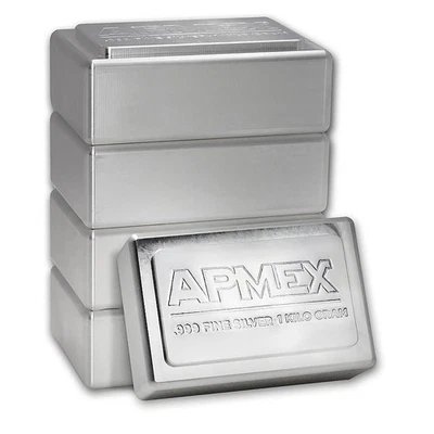 1 kilo Silver Bar - APMEX (Stackable) - Image 1 of 3