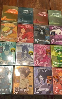 NARUTO Shonen Jump- Uncut Box Set/Lot Box Sets 1-16 Complete Foto 1 de 4